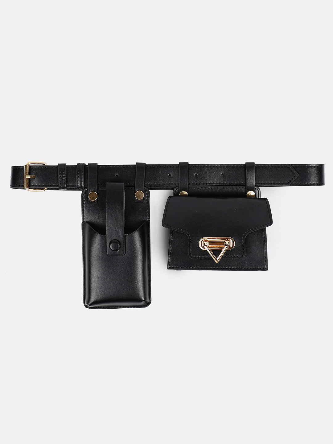 On-The-Go Glamour Black Belt Bag