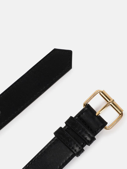 On-The-Go Glamour Black Belt Bag