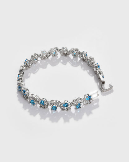 Silver Plated Designer Stone Bracelet