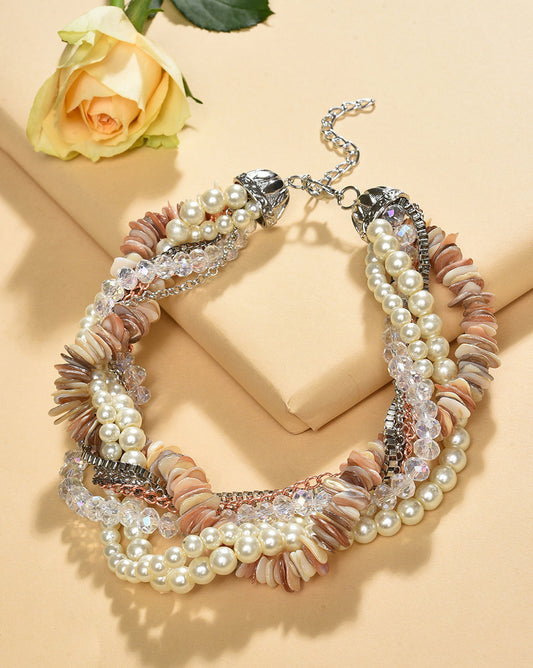 Silver Plated Pearl Necklace