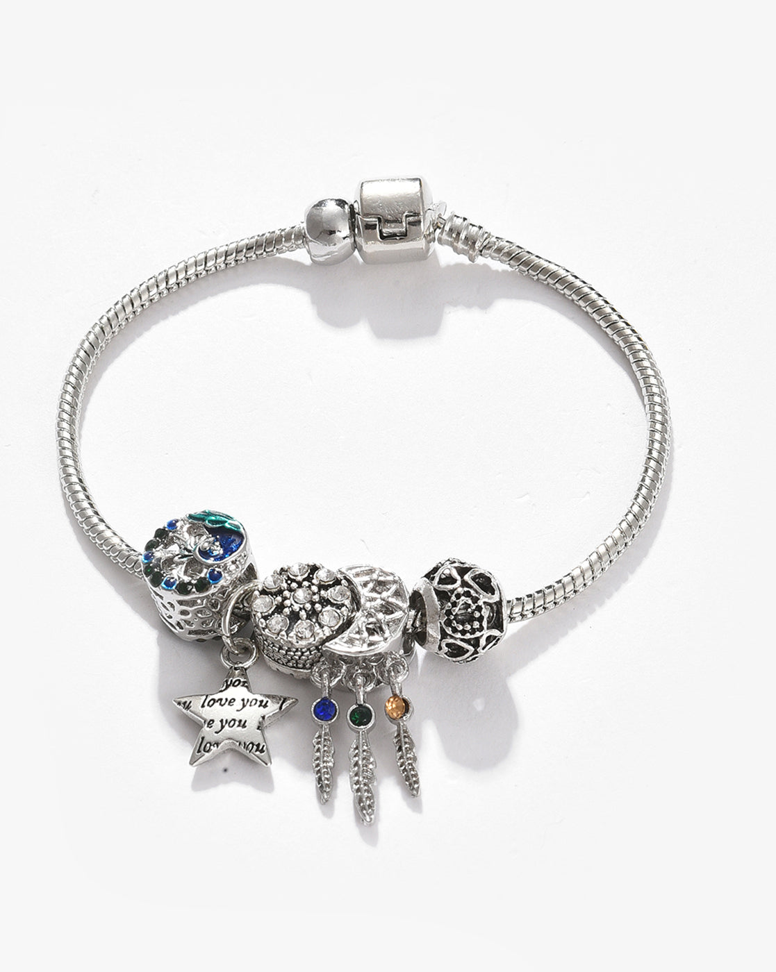 Silver Plated Designer Stone Bracelet