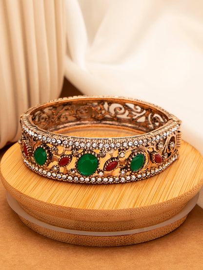 Gold Plated Designer Stone Bracelet