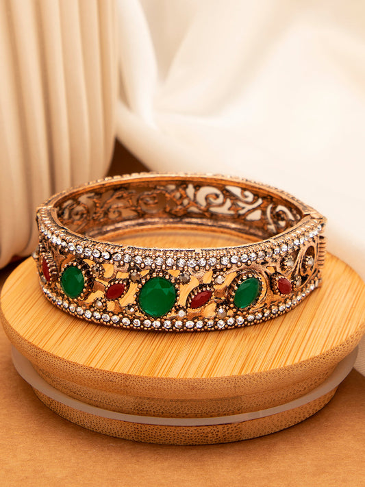 Gold Plated Designer Stone Bracelet