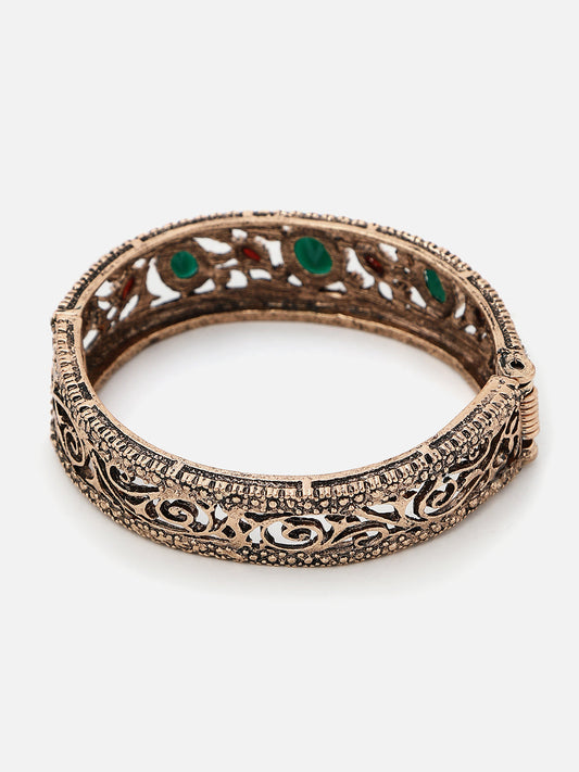 Gold Plated Designer Stone Bracelet