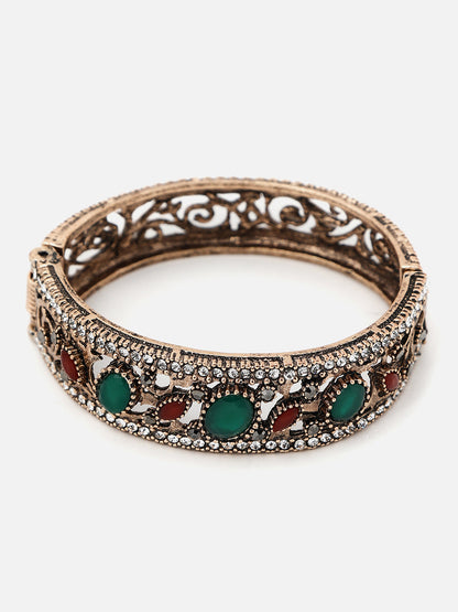Gold Plated Designer Stone Bracelet