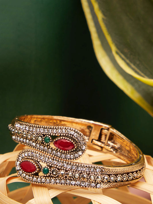 Gold Plated Designer Stone Bracelet