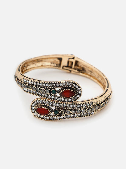 Gold Plated Designer Stone Bracelet