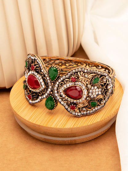 Gold Plated Designer Stone Bracelet