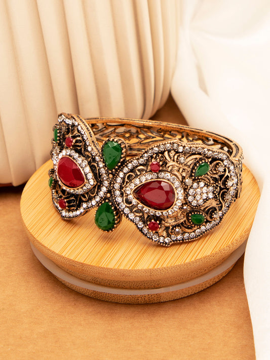 Gold Plated Designer Stone Bracelet