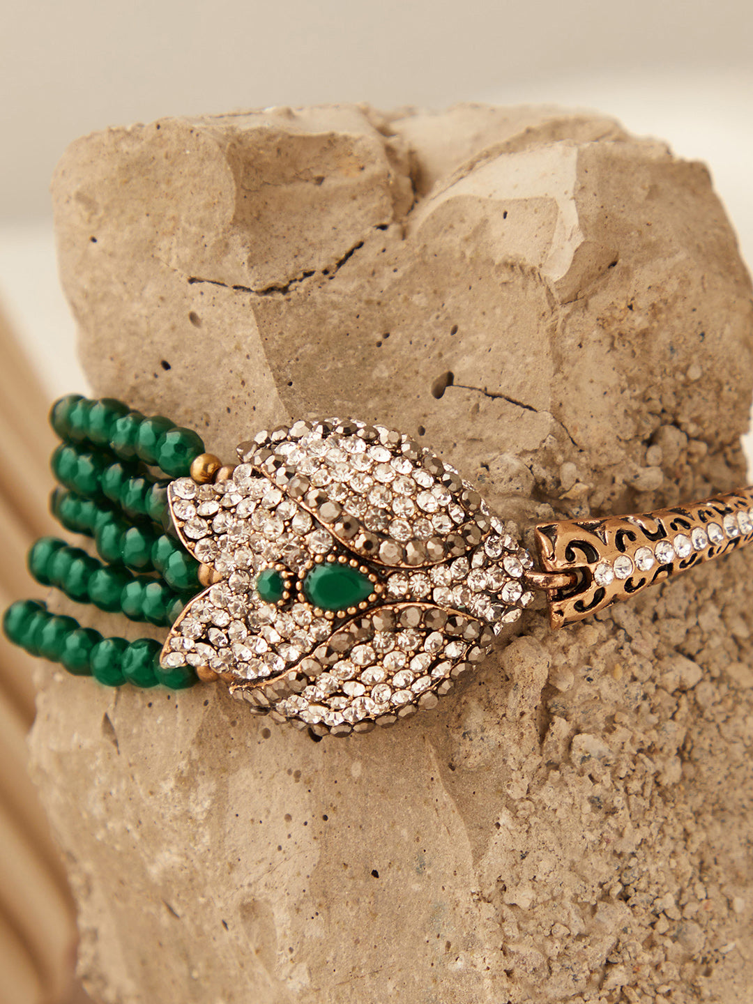 Gold Plated Designer Stone Bracelet