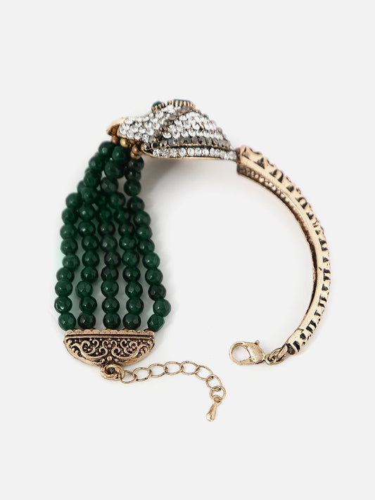 Gold Plated Designer Stone Bracelet