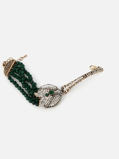 Gold Plated Designer Stone Bracelet