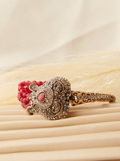 Gold Plated Designer Stone Bracelet
