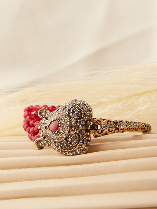 Gold Plated Designer Stone Bracelet