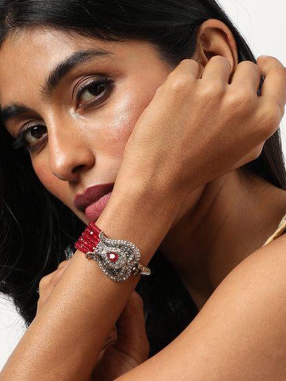 Gold Plated Designer Stone Bracelet