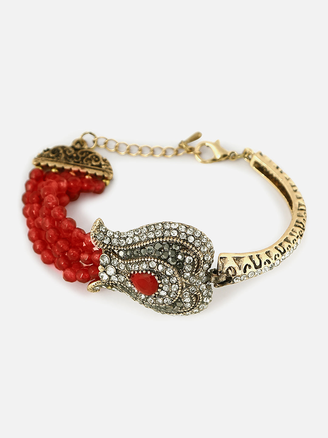 Gold Plated Designer Stone Bracelet