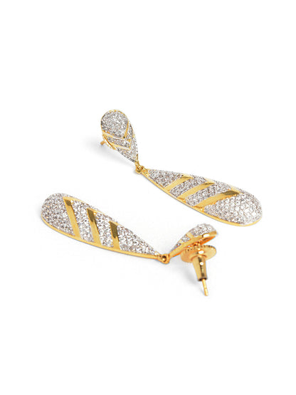 Gold Plated Designer Drop Earrings