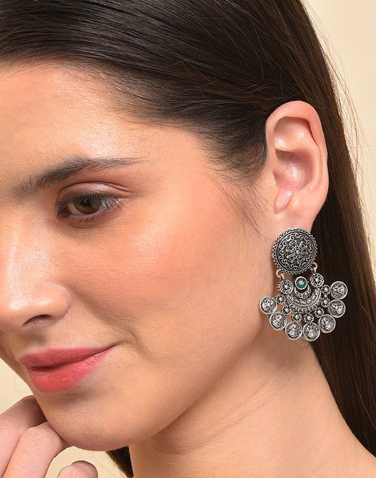 Silver Plated Designer Drop Earring