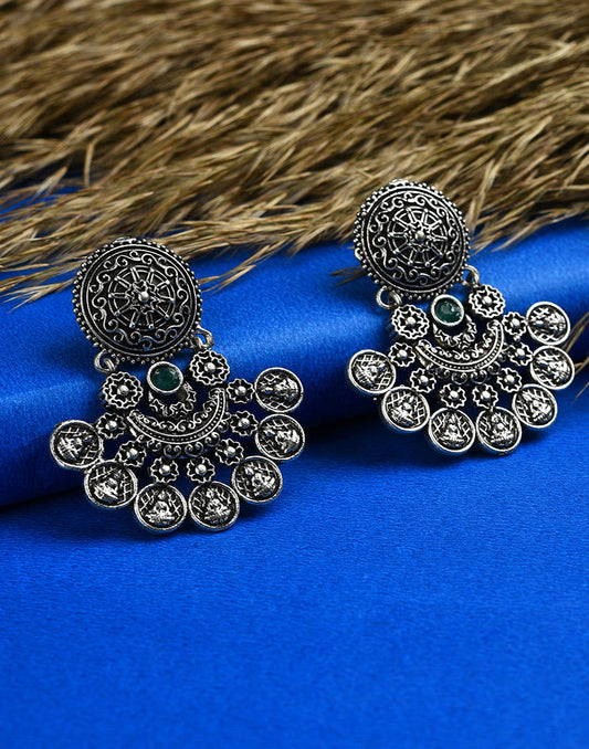 Silver Plated Designer Drop Earring