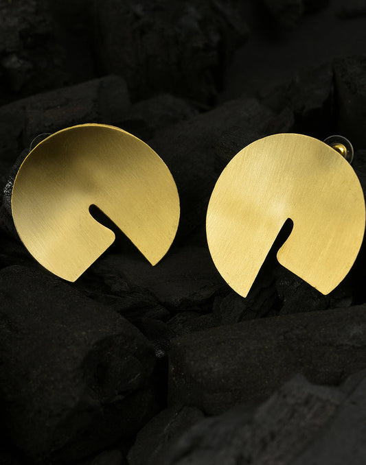 Gold Plated Designer Geometric Studs