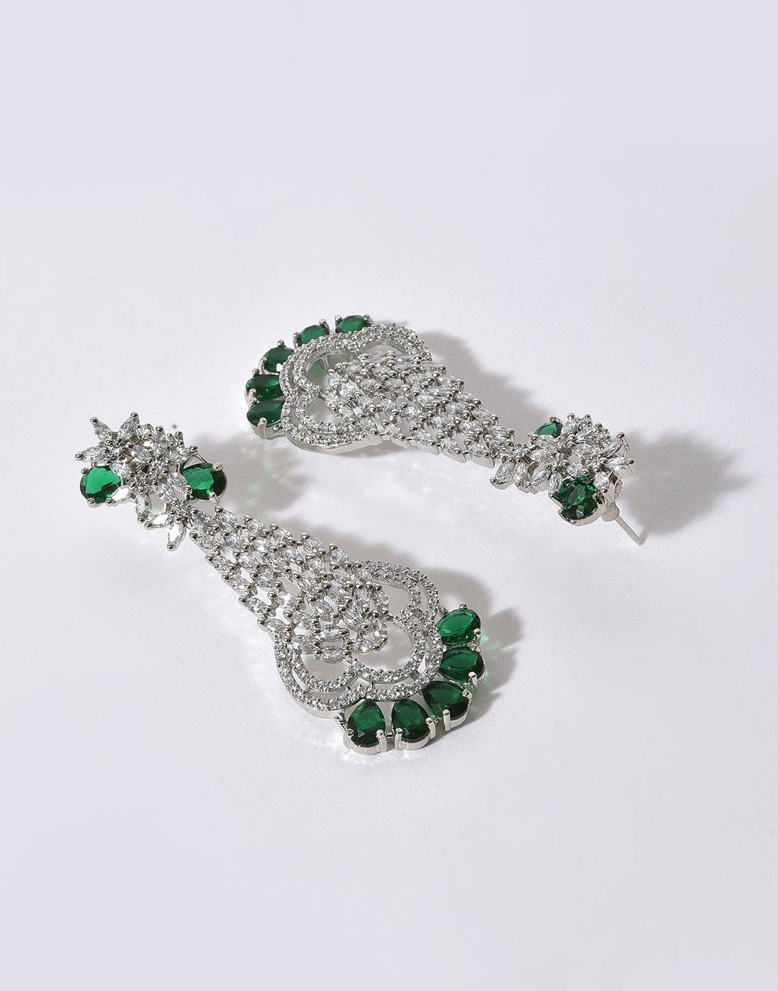 American Diamond Silver Plated Earring