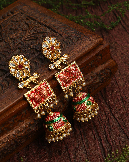 Gold Plated Designer Jhumkas