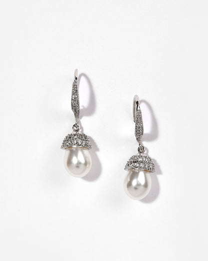Silver Plated Designer Drop Earring