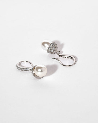 Silver Plated Designer Drop Earring