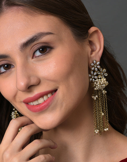 Emerald Desinger Gold Plated Studs