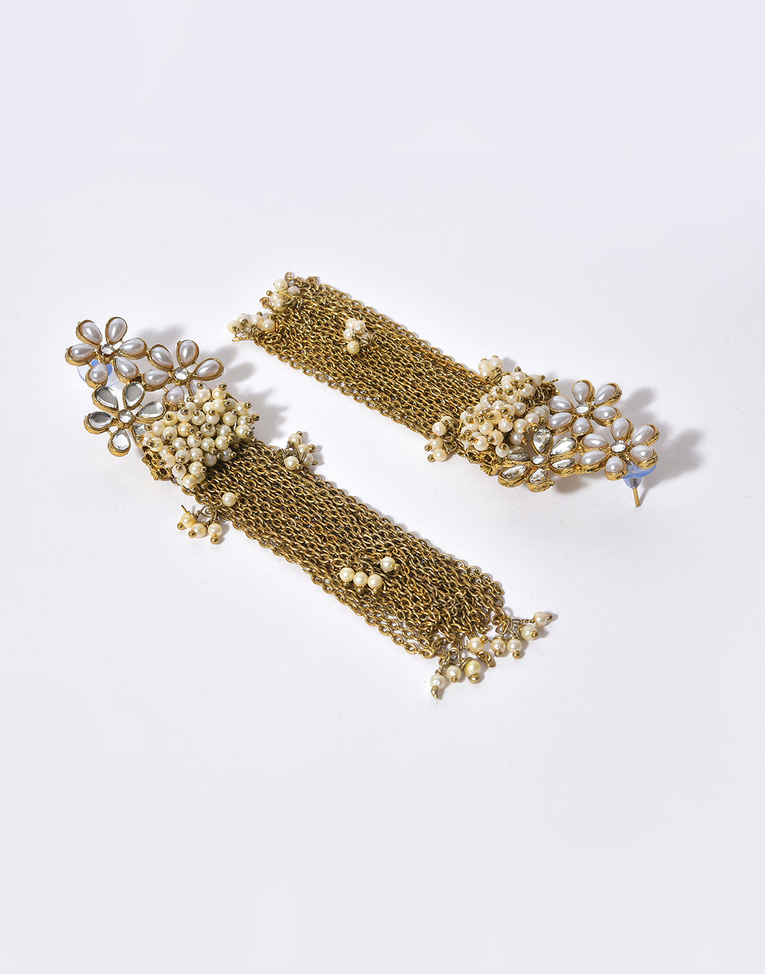 Emerald Desinger Gold Plated Studs