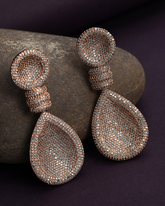 Silver Plated Designer Drop Earring