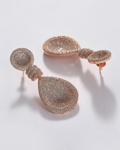 Silver Plated Designer Drop Earring