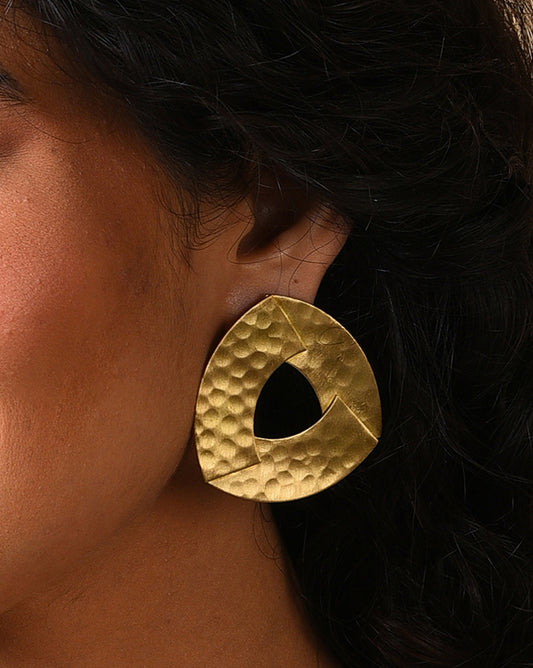 Women Gold Contemporary Stud Earring