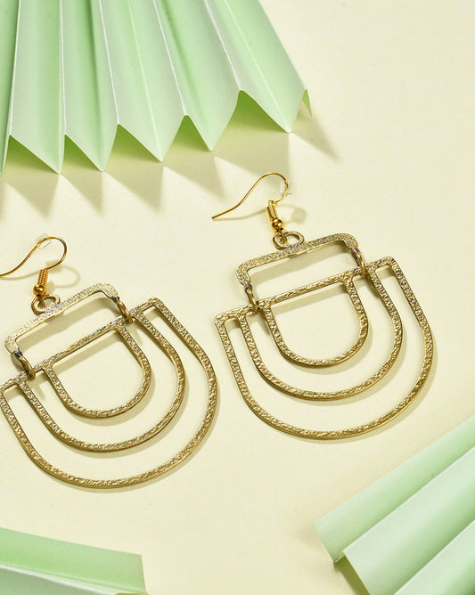 Women Gold Contemporary Earring