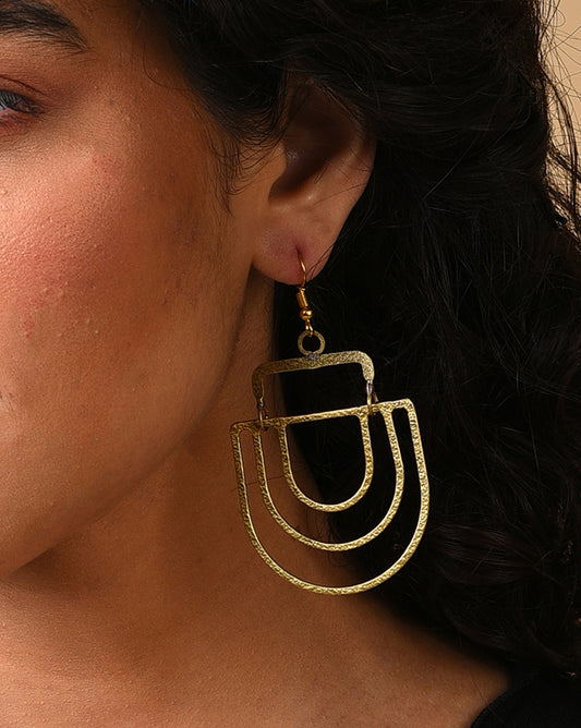 Women Gold Contemporary Earring