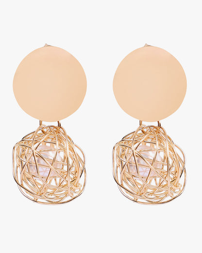 Pack of 2 Gold Plated Designer Drop Earrings