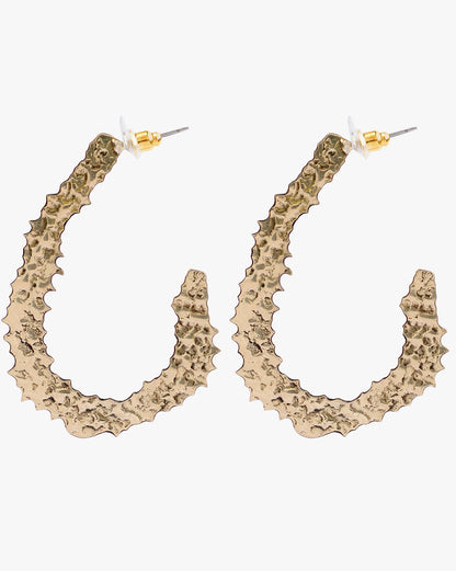 Pack of 2 Gold Plated Designer Hoop Earrings
