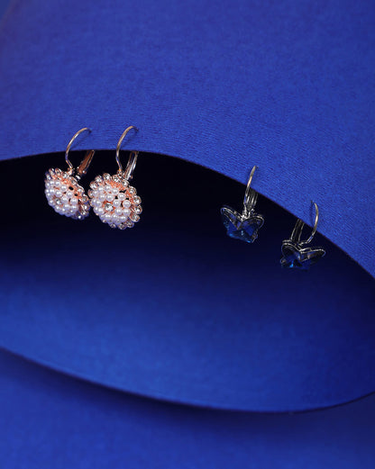 Pack of 2 Gold Plated Designer Hoop Earrings