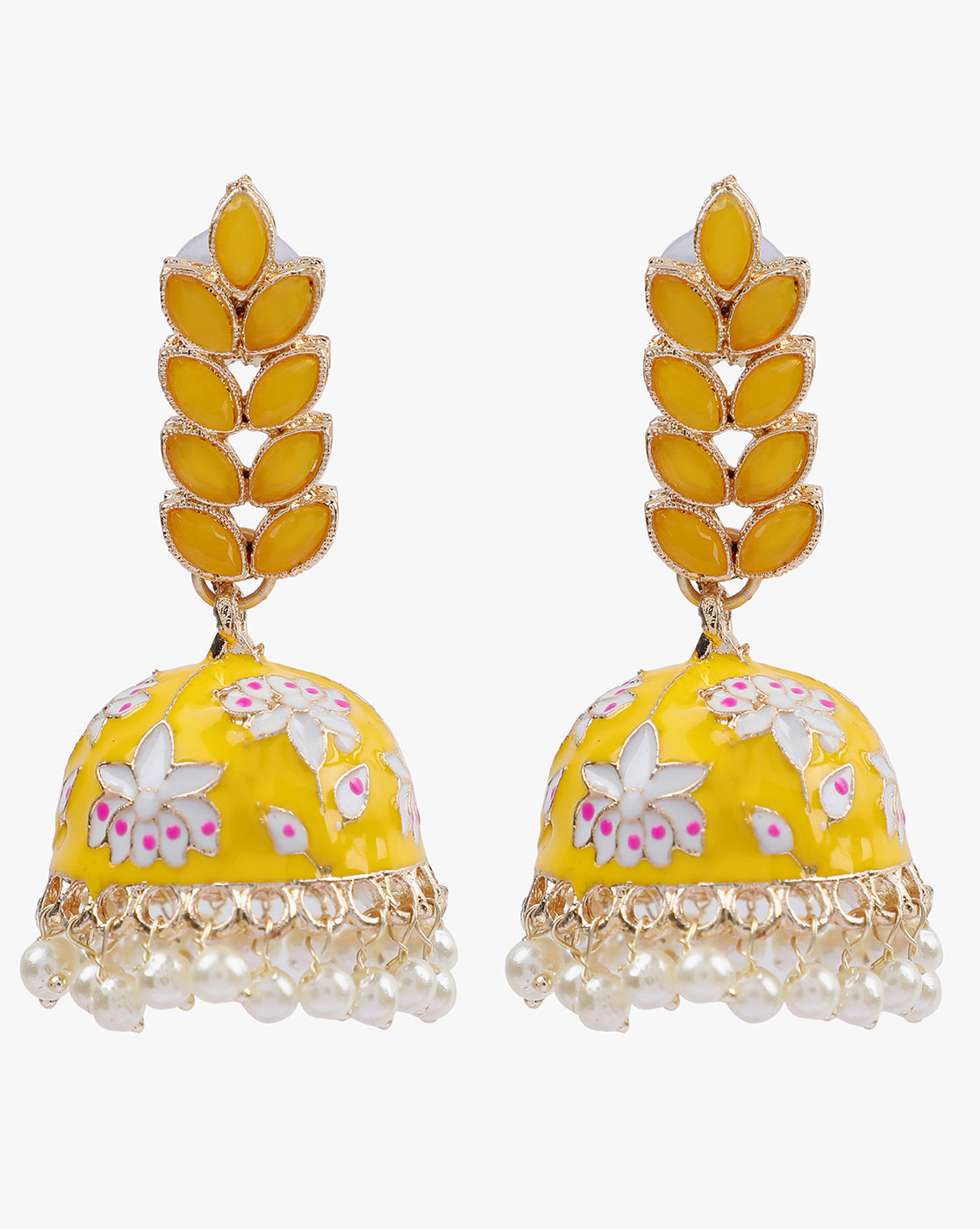 Pack of 2 Kundan Meenakari Blue Trendy Jhumkas