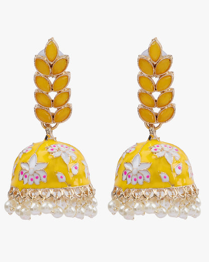Pack of 2 Kundan Meenakari Blue Trendy Jhumkas