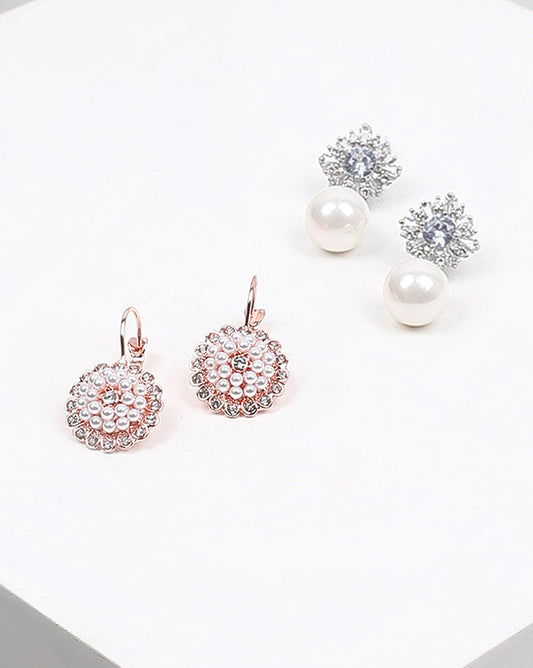 Pack of 2 Gold Plated Designer Drop Earring