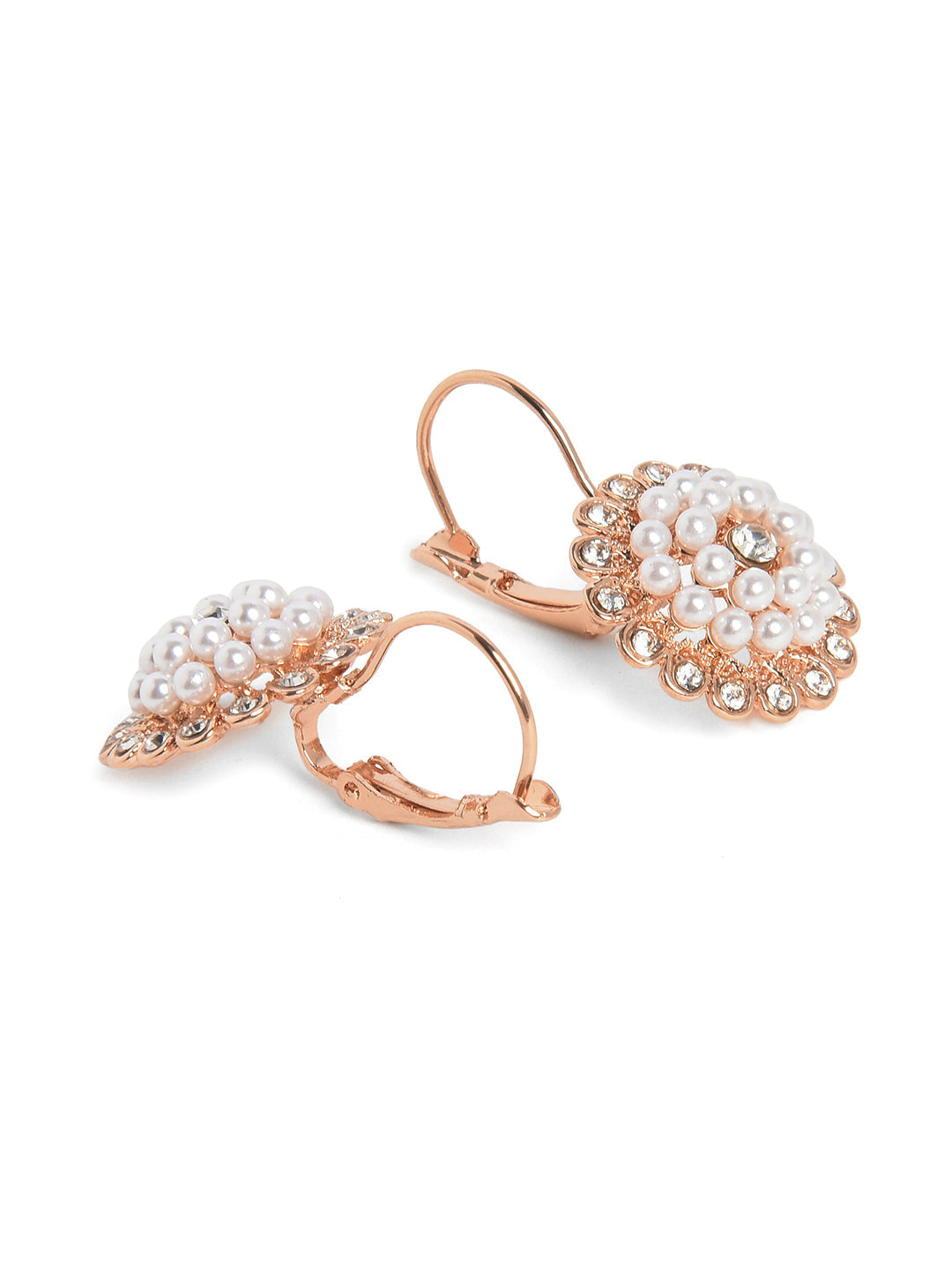 Stone Stud Drop Earrings
