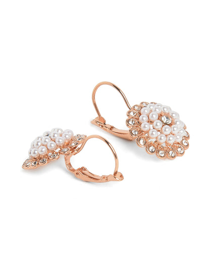 Stone Stud Drop Earrings