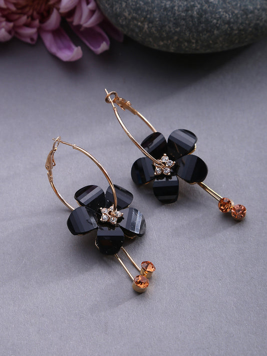 Floral Designer Drop Earrings