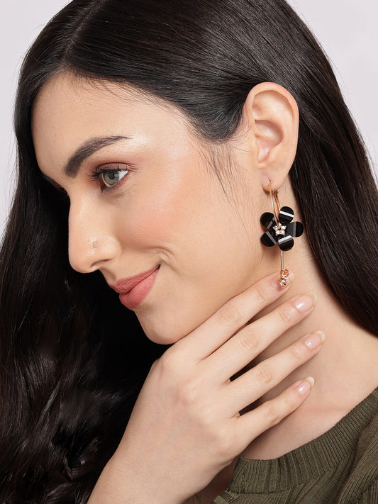 Floral Designer Drop Earrings