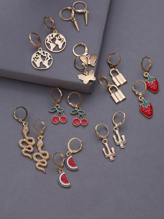 Pack of 8 Designer Earrings