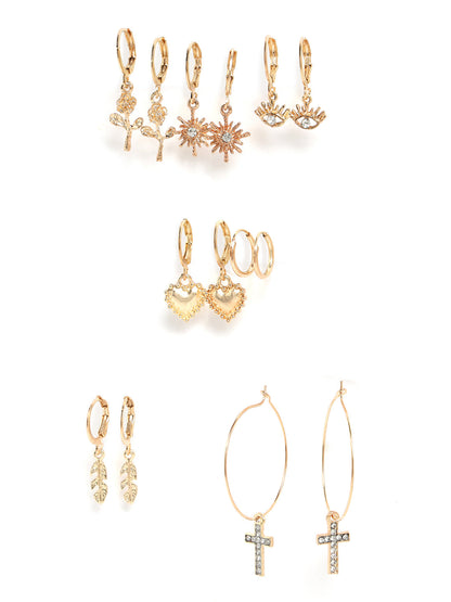 SOHI Designer set 0f 6 Earrings