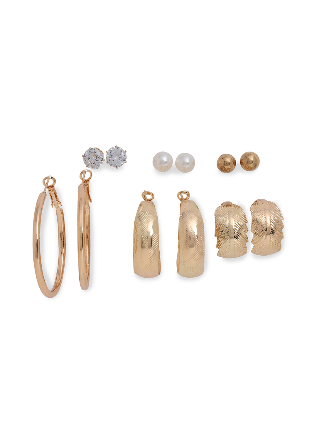 Pack of 3 Gold Plated Designer Earrings