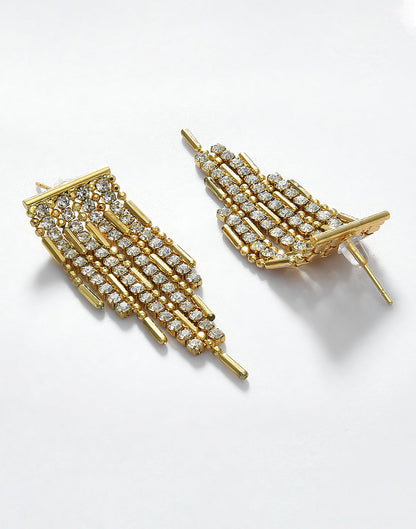 Gold Plated Stone Drop Earring