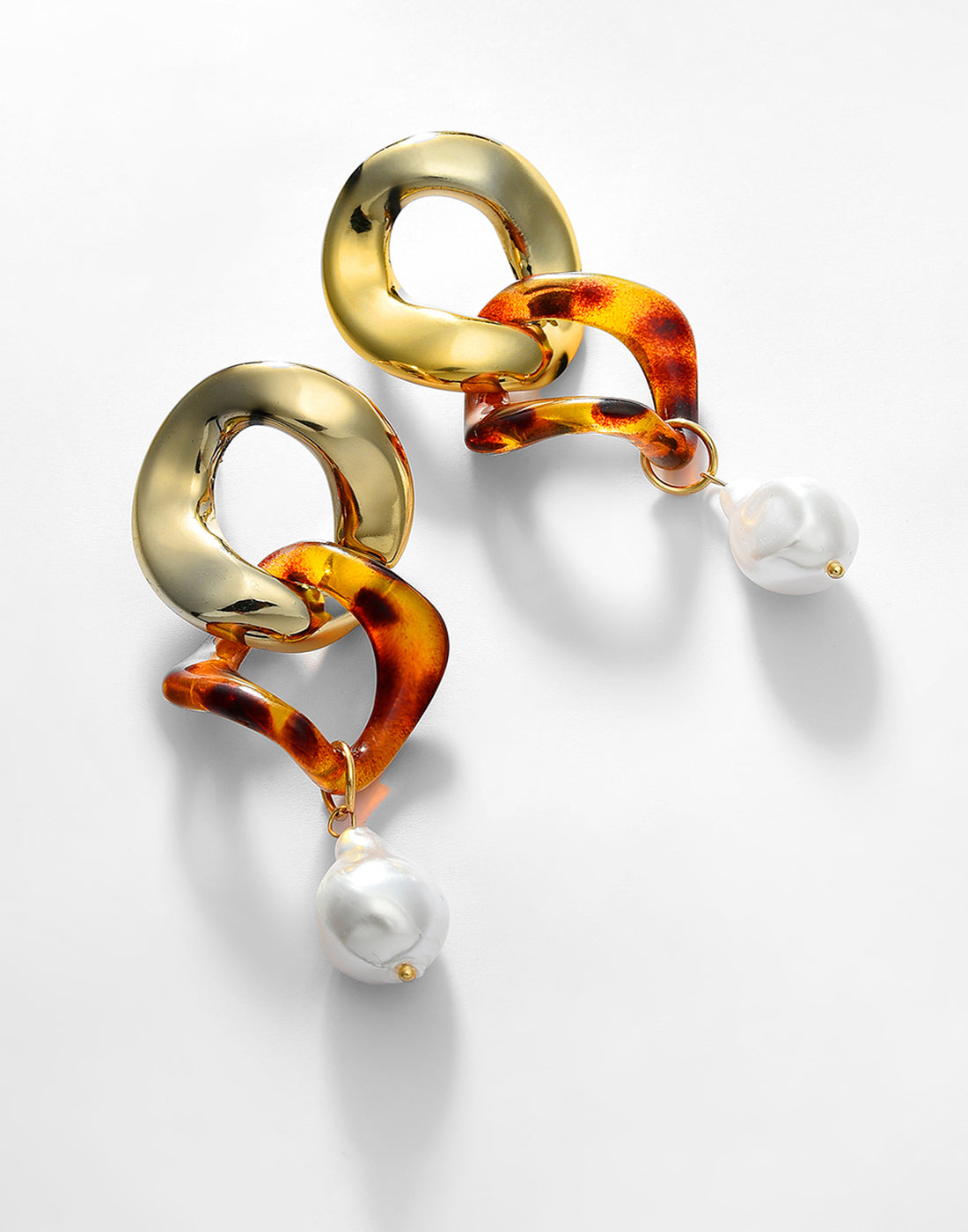 Gold Plated Pearl Beaded Drop Earring
